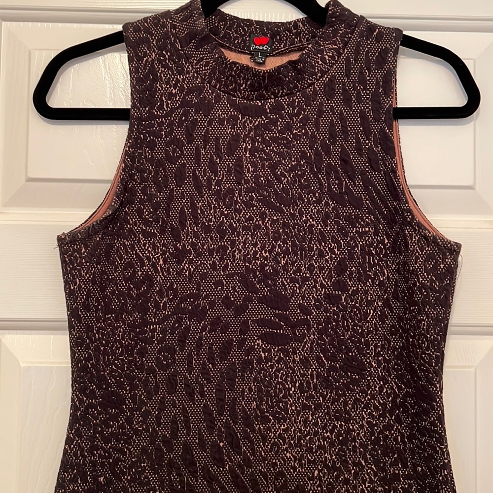 Women’s Animal Print Black Mini Dress - Size L